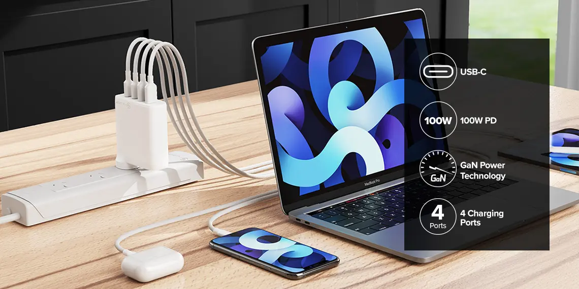 Chargeur Mural ALOGIC Rapid Power GaN 100W