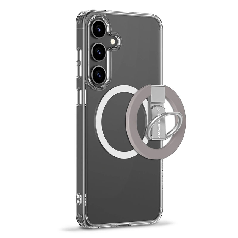 Pack Coque + Anneau Magnétiques AMAZING THING Minimal Grip Ring Set pour Galaxy S25 Plus