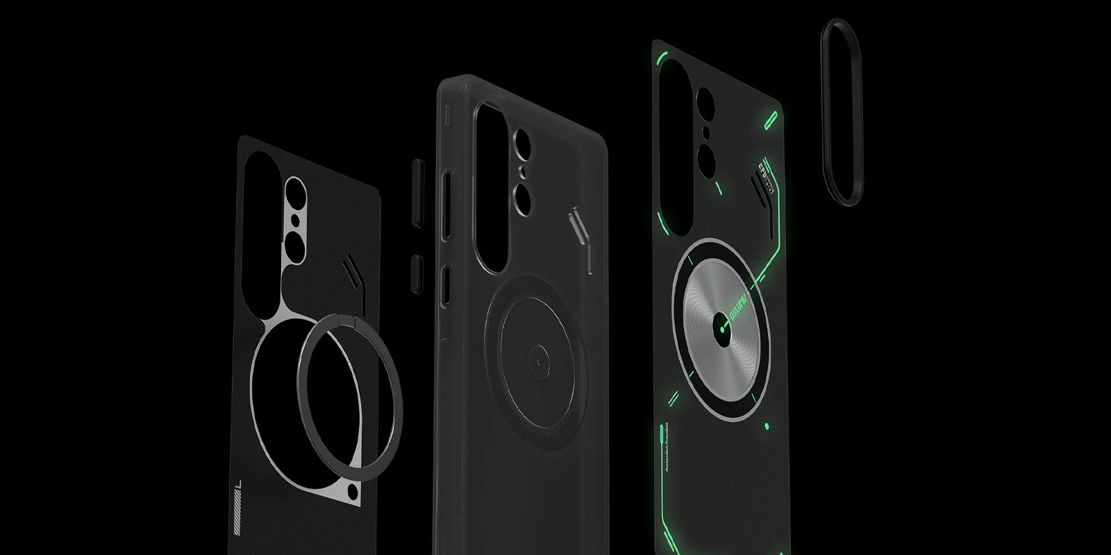 Coque MagSafe AULUMU Frosted Phosphorescente pour Galaxy S25 Ultra