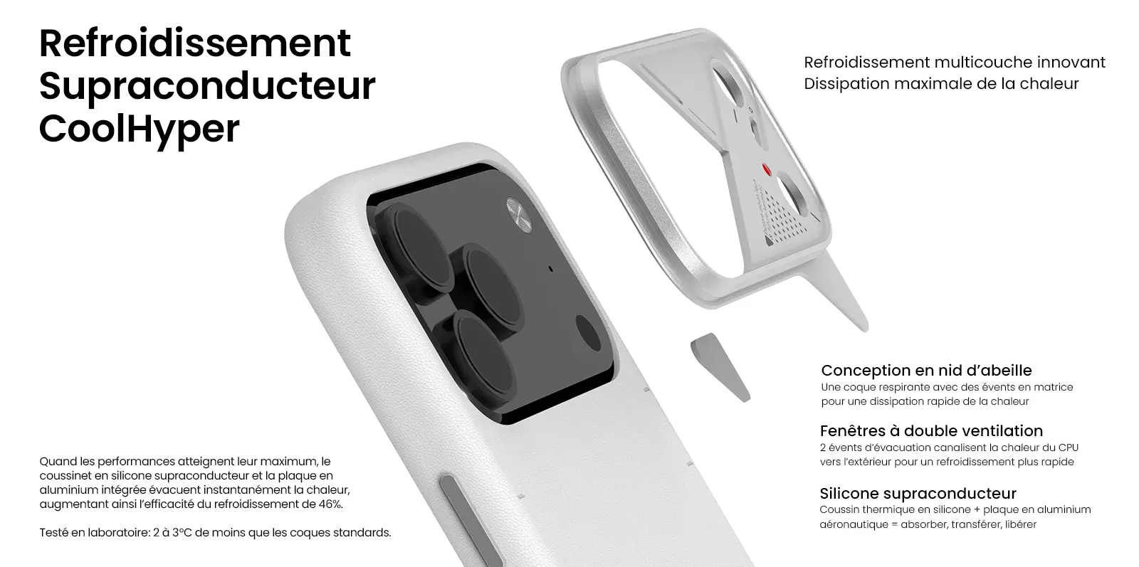 Coque MagSafe iPhone 17 Pro Aulumu vegan avec refroidissement supraconducteur CoolHyper