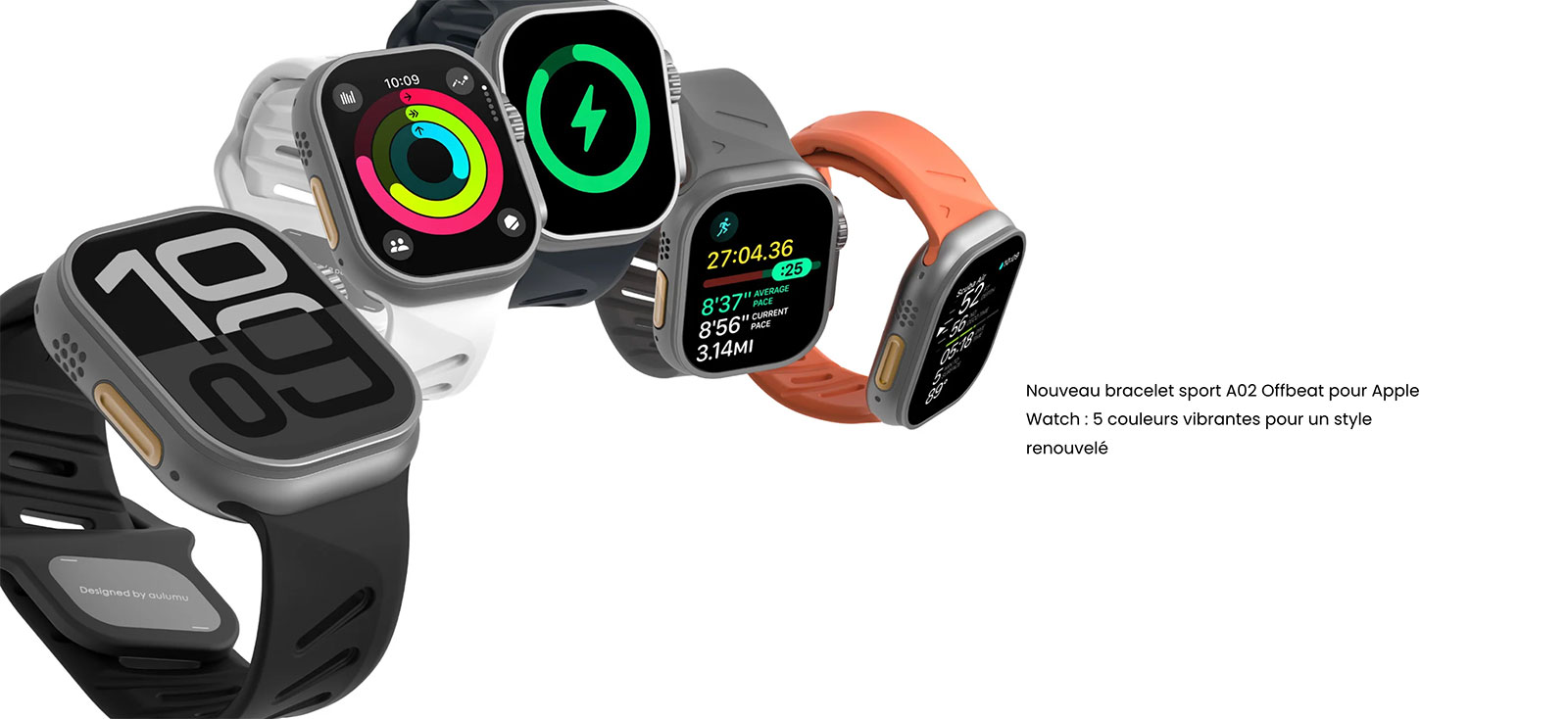 Bracelet AULUMU Sport Band A02 Offbeat pour Apple Watch