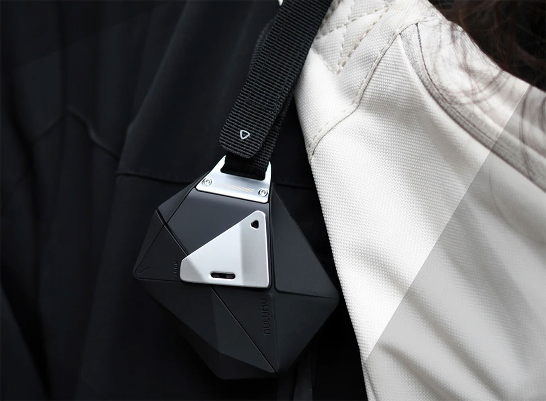 Étui AULUMU A09 Geometric Case avec Dragonne Amovible pour AirPods Pro 1 & 2