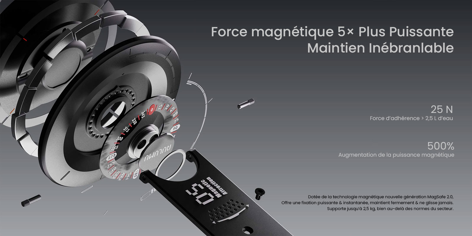 Support MagSafe 5-en-1 AULUMU G05 Air