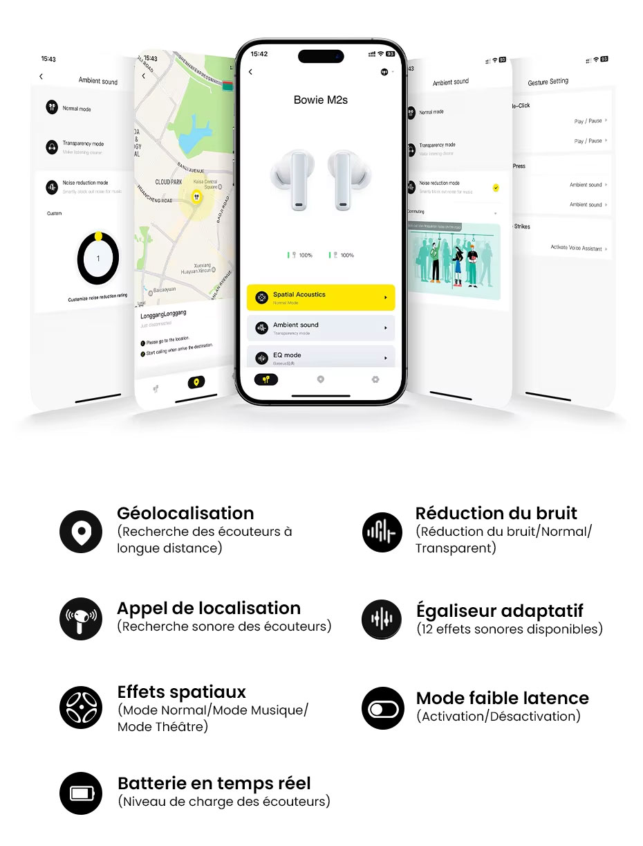 Écouteurs Bluetooth BASEUS Bowie M2s
