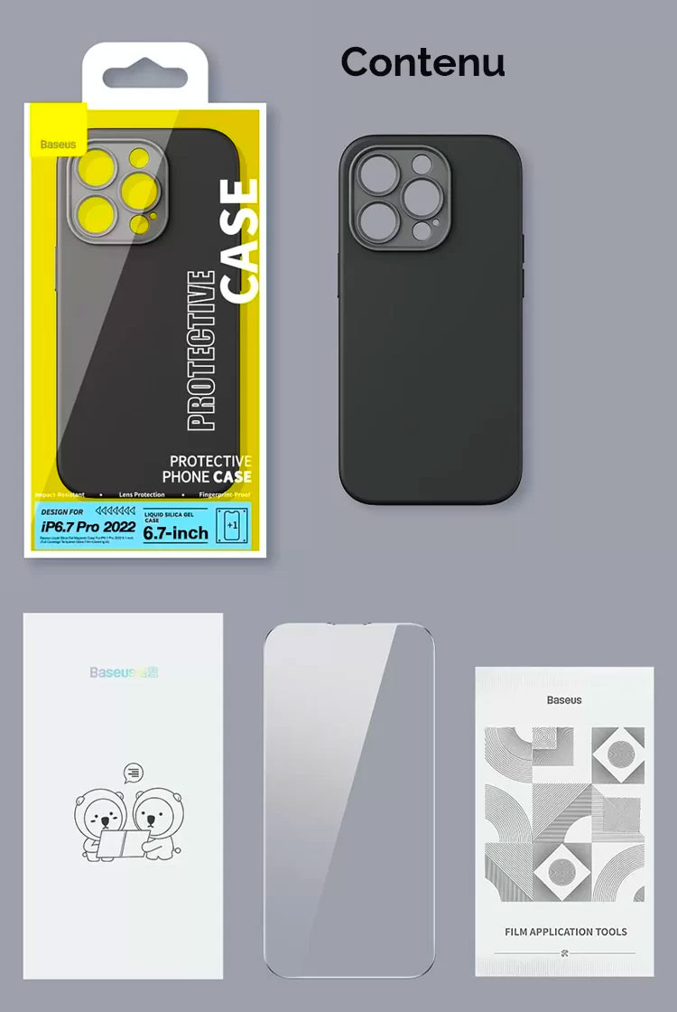 Coque BASEUS Liquid Silica Gel pour iPhone 14 Pro Max