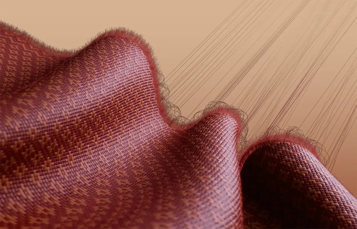 Détail du tissage rouge en fibre DuPont Kevlar de la coque BENKS ArmorGrid Edge X9