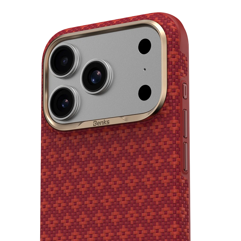 Système de protection ArmorEdge de la coque BENKS ArmorGrid Edge X9 en Kevlar rouge