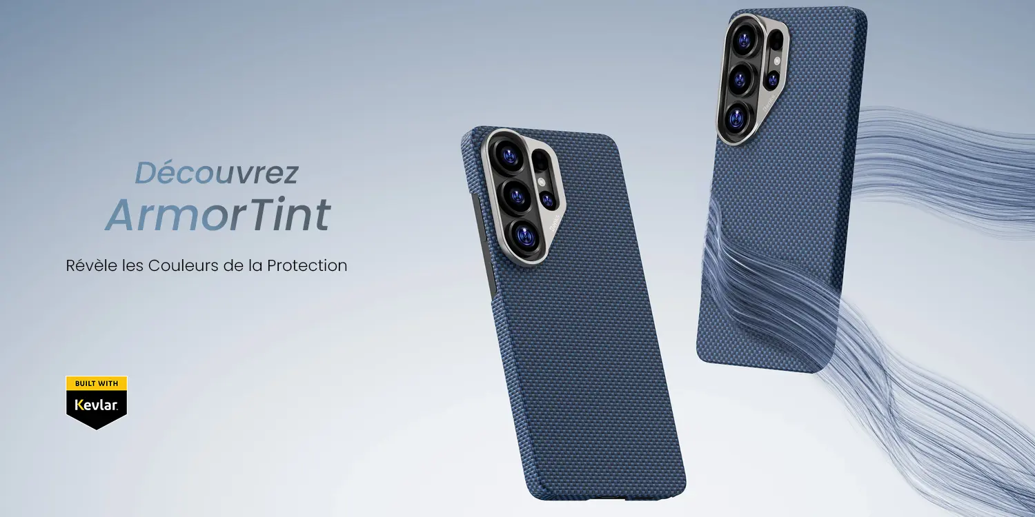 Galaxy S26 Plus - Coque MagSafe BENKS ArmorTint en Fibre Dupont Kevlar 1000D
