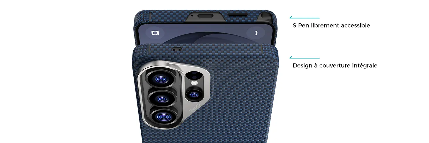 Galaxy S26 Plus - Coque MagSafe BENKS ArmorTint en Fibre Dupont Kevlar 1000D - Découpes de précision