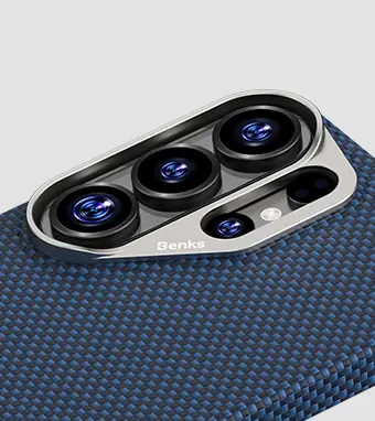 Galaxy S26 Plus - Coque MagSafe BENKS ArmorTint en Fibre Dupont Kevlar 1000D - Cadre de caméra surélevé