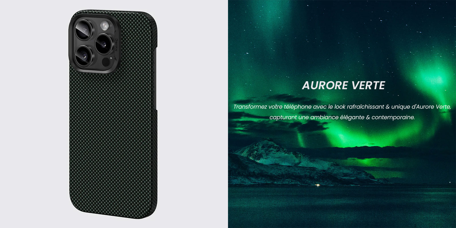 Coque MagSafe BENKS ArmorTint en Fibre Dupont Kevlar® pour iPhone 16 Pro Max