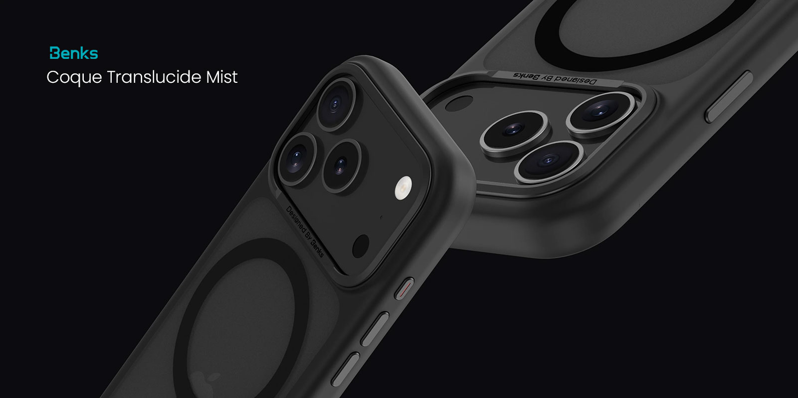 Coque MagSafe BENKS MagClap Mist Série pour iPhone 17