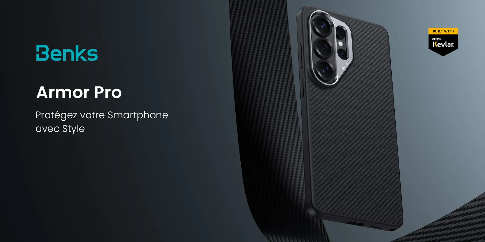 Coque Magnétique BENKS ArmorPro en Fibre Dupont Kevlar 600D pour Galaxy S26