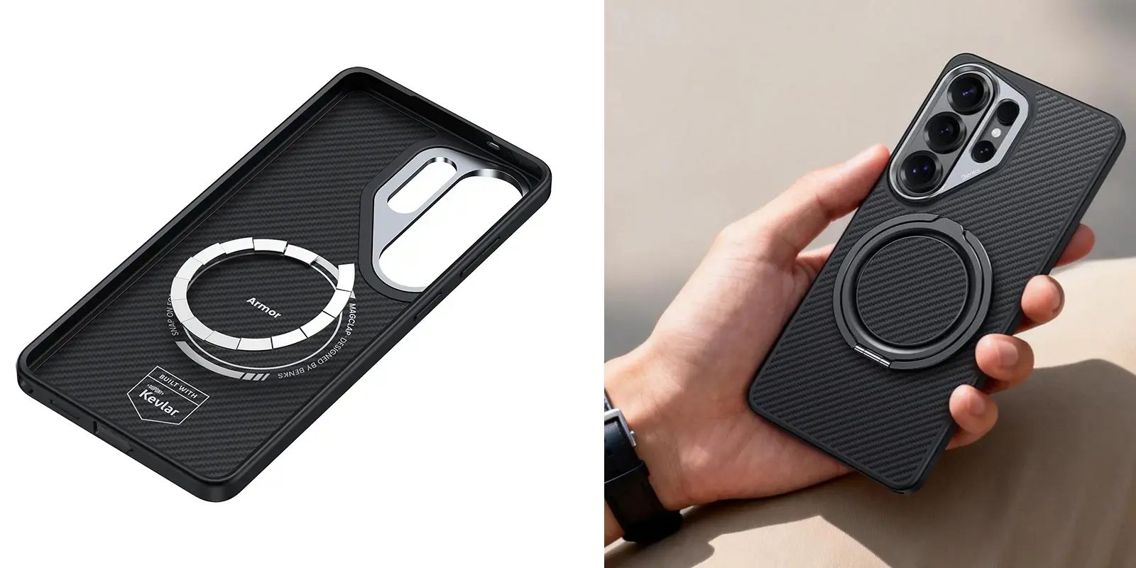 Coque Magnétique BENKS ArmorPro en Fibre Dupont Kevlar 600D pour Galaxy S26