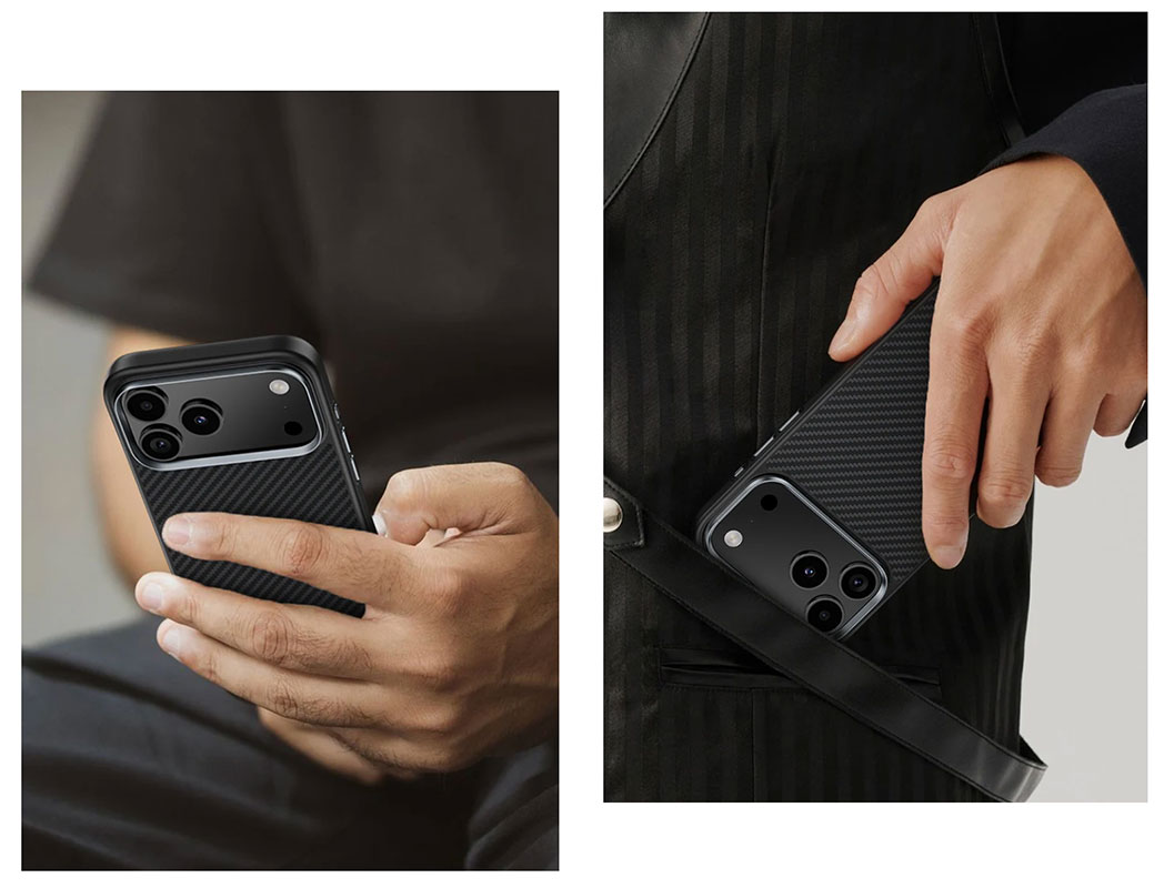 Coque MagSafe BENKS ArmorPro en Fibre Dupont Kevlar 600D pour iPhone 17