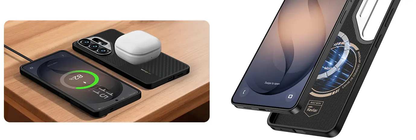 Galaxy S26 Plus - Coque MagSafe BENKS Montage ArmorPro en fibre DuPont Kevlar