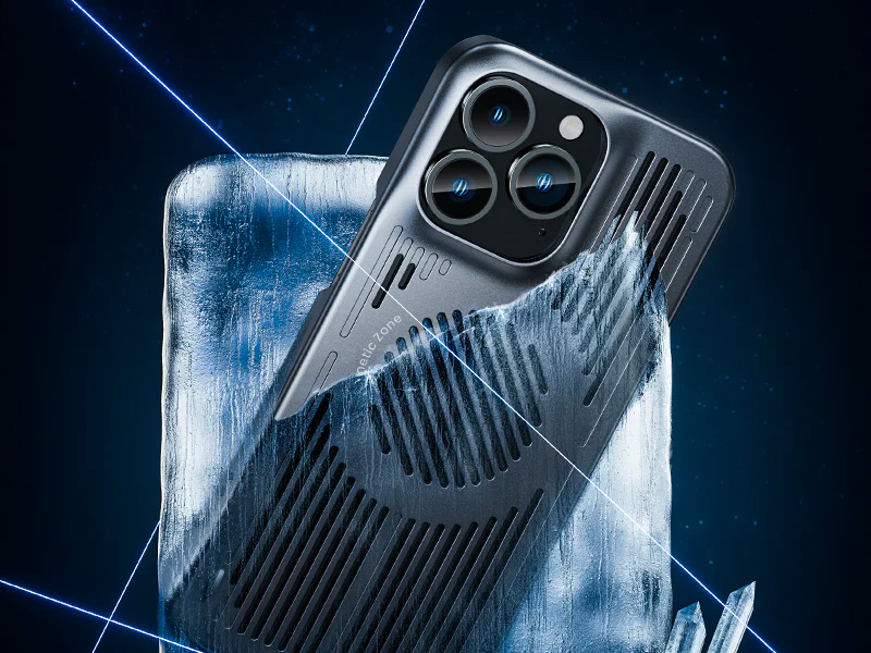 Coque MagSafe BENKS Blizzard Cooling Série avec Hydrogel de Refroidissement FreezeMat™ pour iPhone 14 Pro