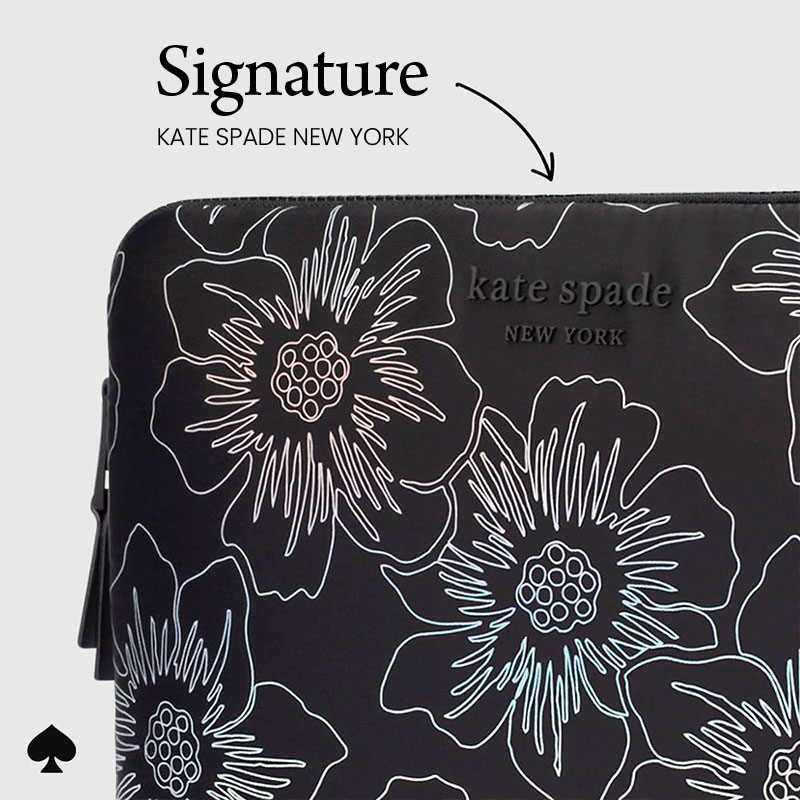 Housse CASE MATE Kate Spade Sleeve Hollyhock Iridescente Pour MacBook & Ordinateur Portable Jusqu'à 16'