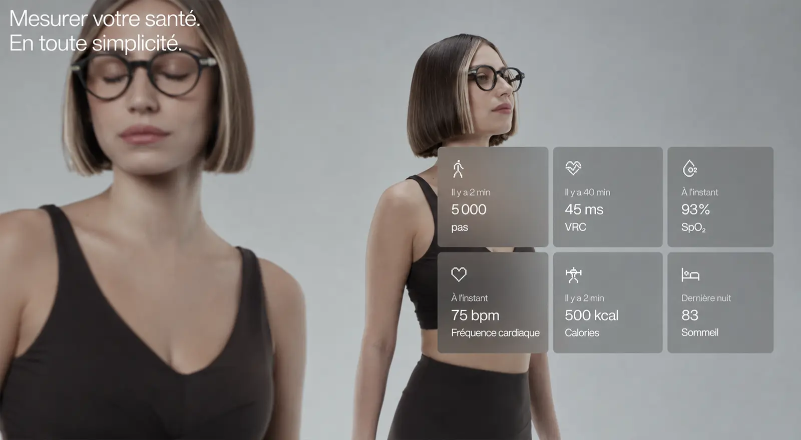 Données d'activité quotidienne mesurées par la bague connectée Even Realities R1