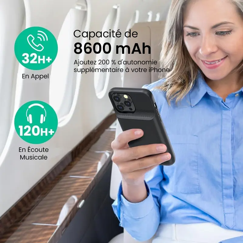 Coque Batterie TECH-PROTECT PowerCase 8600 mAh pour iPhone 15 Pro Max