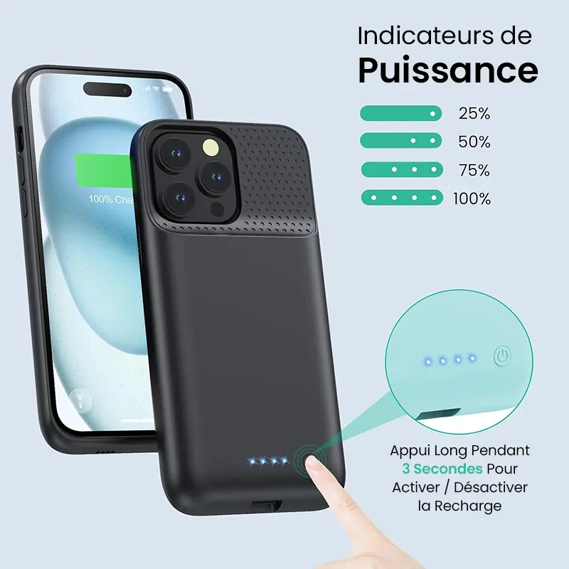 Coque Batterie TECH-PROTECT PowerCase 8600 mAh pour iPhone 15 Pro Max