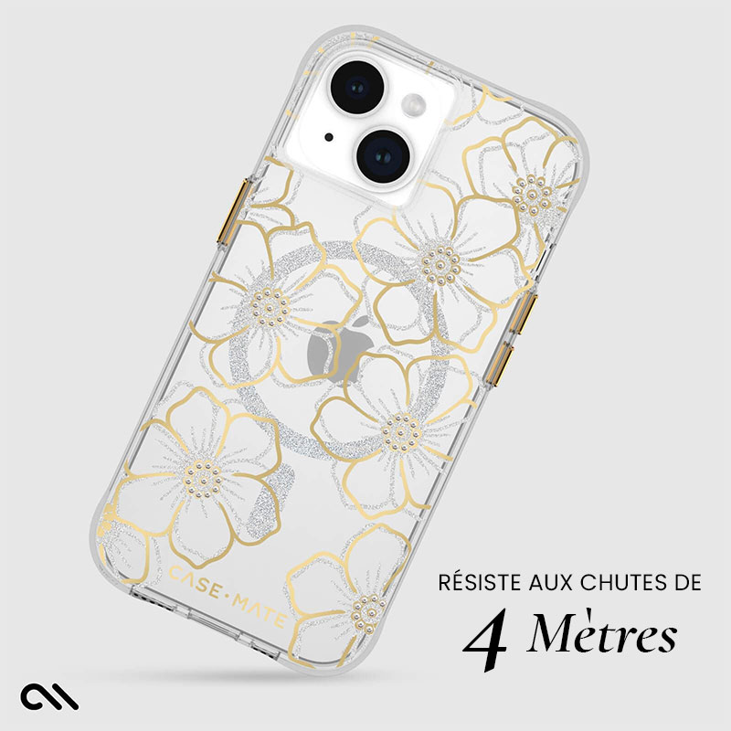 Coque MagSafe CASE MATE Floral Gems pour iPhone 15 Plus
