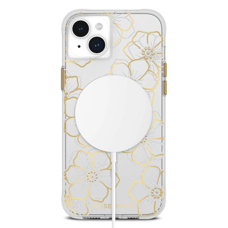 Coque MagSafe CASE MATE Floral Gems pour iPhone 15 Plus