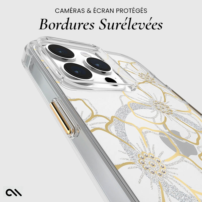 Coque MagSafe CASE MATE Floral Gems pour iPhone 15 Pro Max