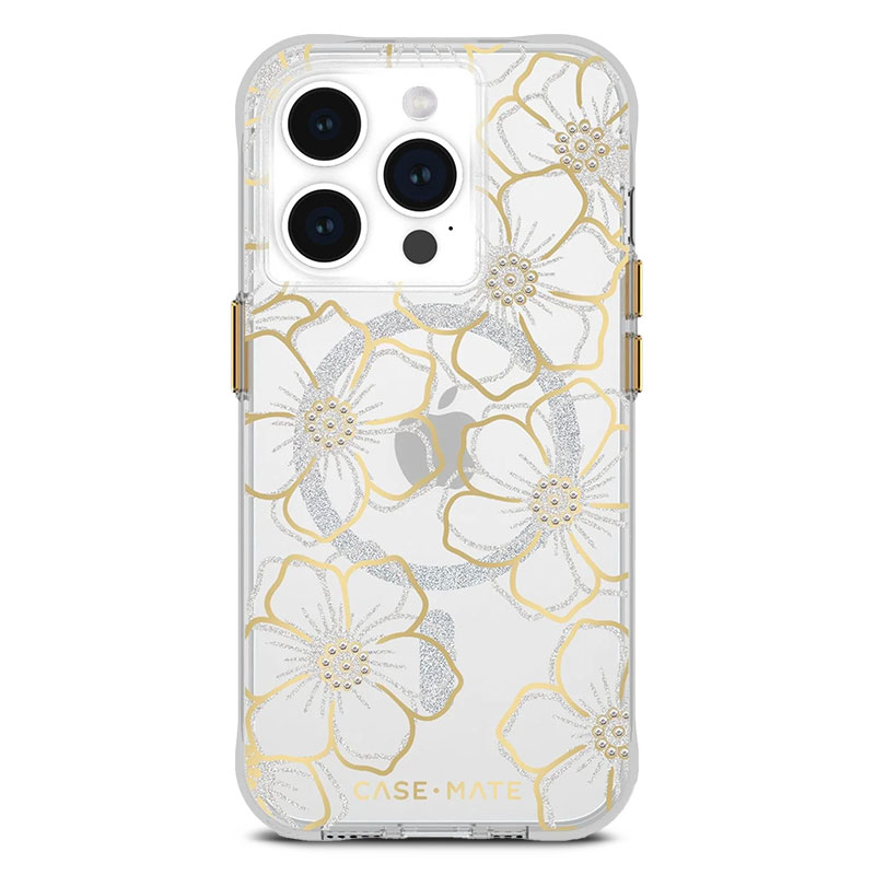 Coque MagSafe CASE MATE Floral Gems pour iPhone 15 Pro