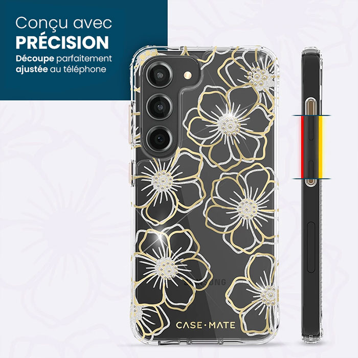 Coque Strass CASE MATE Floral Gems pour Galaxy S23 5G