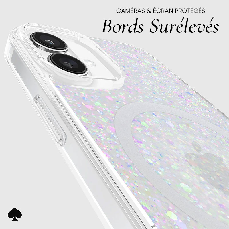 Coque MagSafe KATE SPADE Chunky Glitter pour iPhone 16 Plus