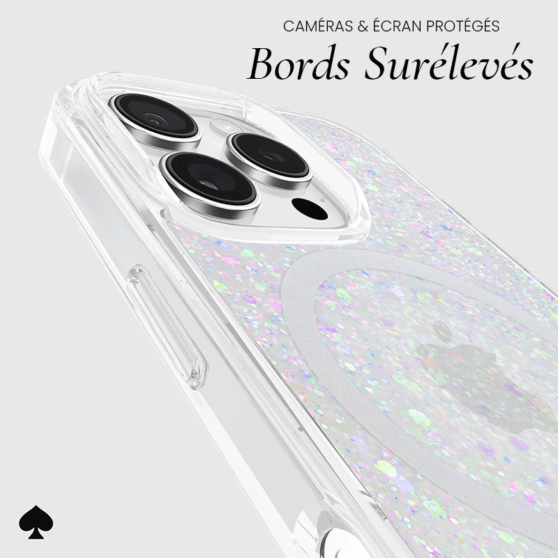 Coque MagSafe KATE SPADE Chunky Glitter pour iPhone 16 Pro
