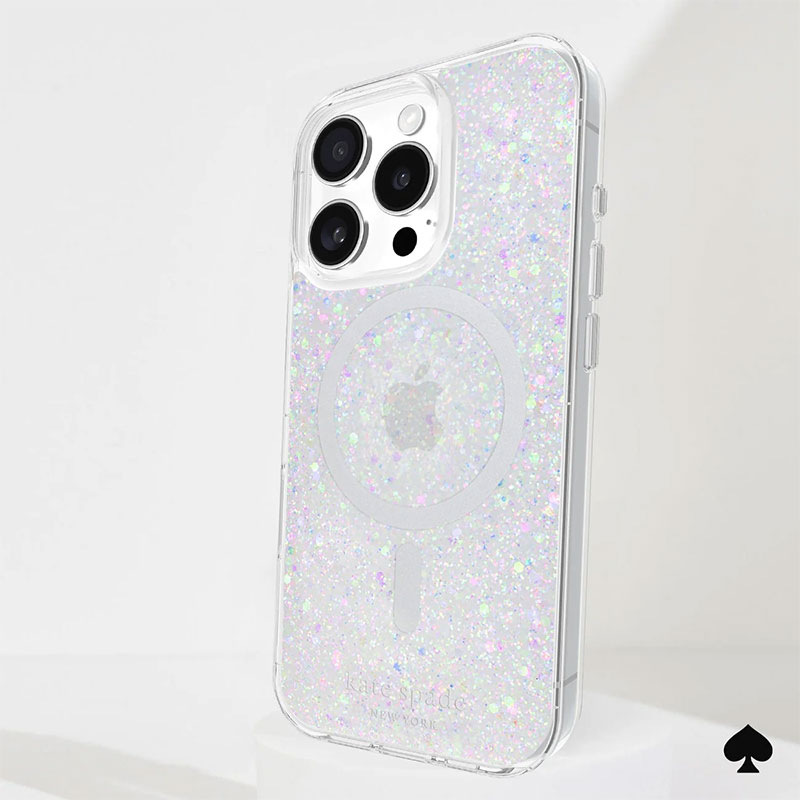 Coque MagSafe KATE SPADE Chunky Glitter pour iPhone 16 Pro