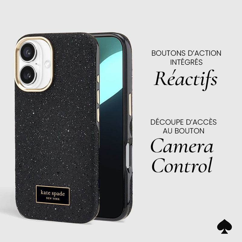 Coque MagSafe KATE SPADE Crystal Pavé pour iPhone 16