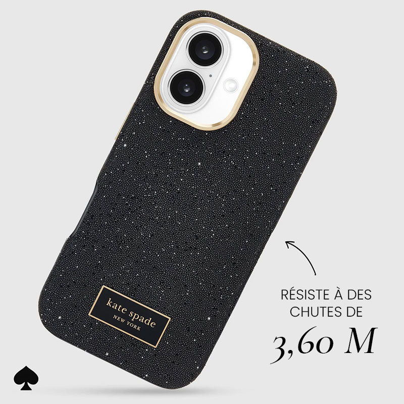 Coque MagSafe KATE SPADE Crystal Pavé pour iPhone 16