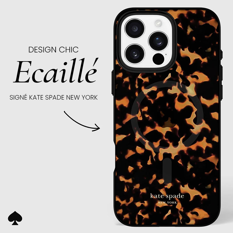 Coque MagSafe CASE MATE Kate Spade Tortoiseshell pour iPhone 16 Pro Max