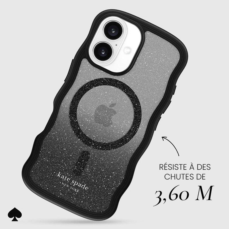 Coque MagSafe KATE SPADE Wavy Nightfall pour iPhone 16