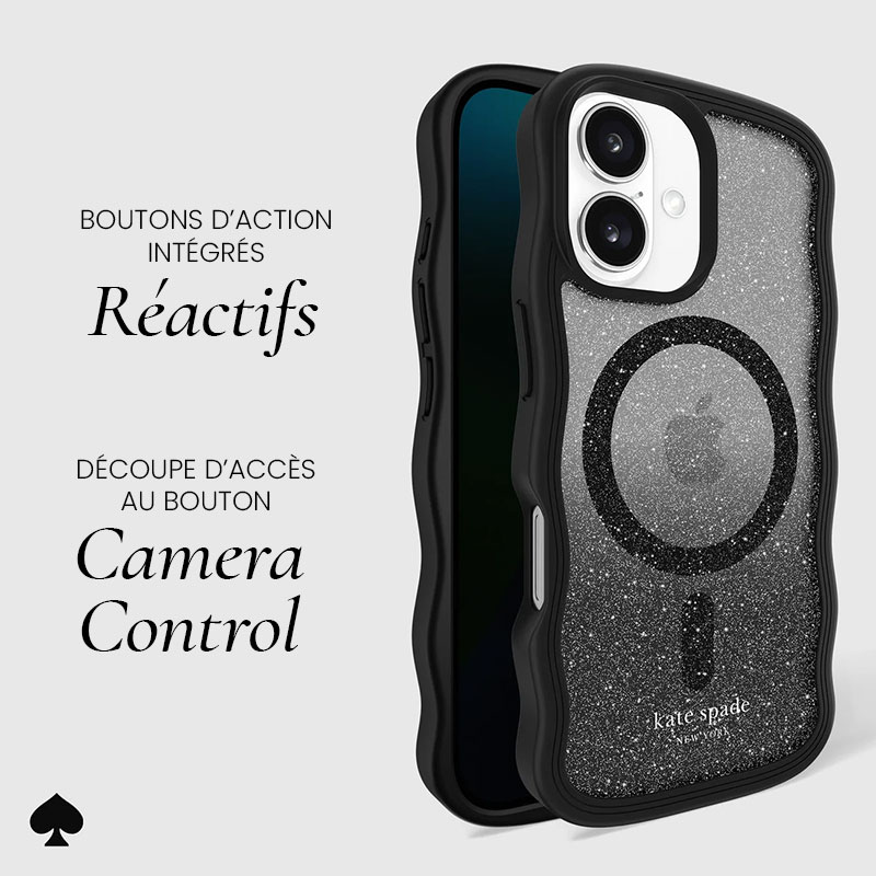 Coque MagSafe KATE SPADE Wavy Nightfall pour iPhone 16