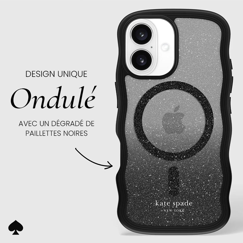 Coque MagSafe KATE SPADE Wavy Nightfall pour iPhone 16
