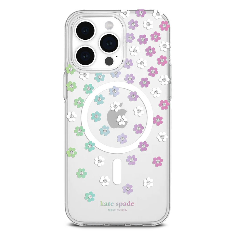 Coque MagSafe CASE MATE Kate Spade Scattered Flowers pour iPhone 15 Pro Max