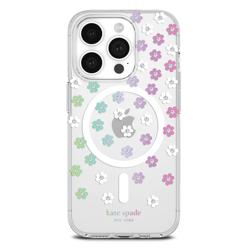 Coque MagSafe CASE MATE Kate Spade Scattered Flowers pour iPhone 15 Pro