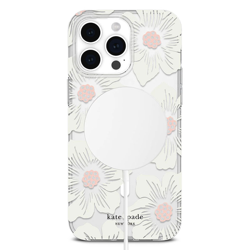 Coque MagSafe CASE MATE Kate Spade Hollyhock pour iPhone 15 Pro Max