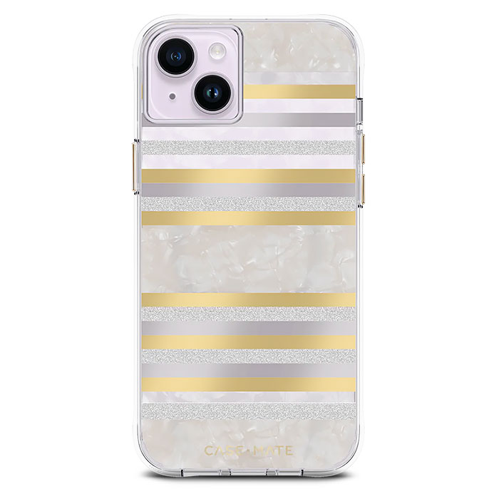 Coque Nacrée CASE MATE Pearl Stripes avec MagSafe pour iPhone 14