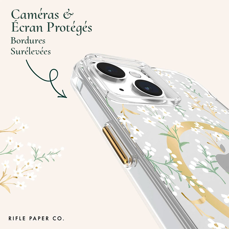 Coque MagSafe CASE MATE X Rifle Paper Co Petites Fleurs pour iPhone 15 Plus