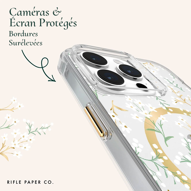 Coque MagSafe CASE MATE X Rifle Paper Co Petites Fleurs pour iPhone 15 Pro Max