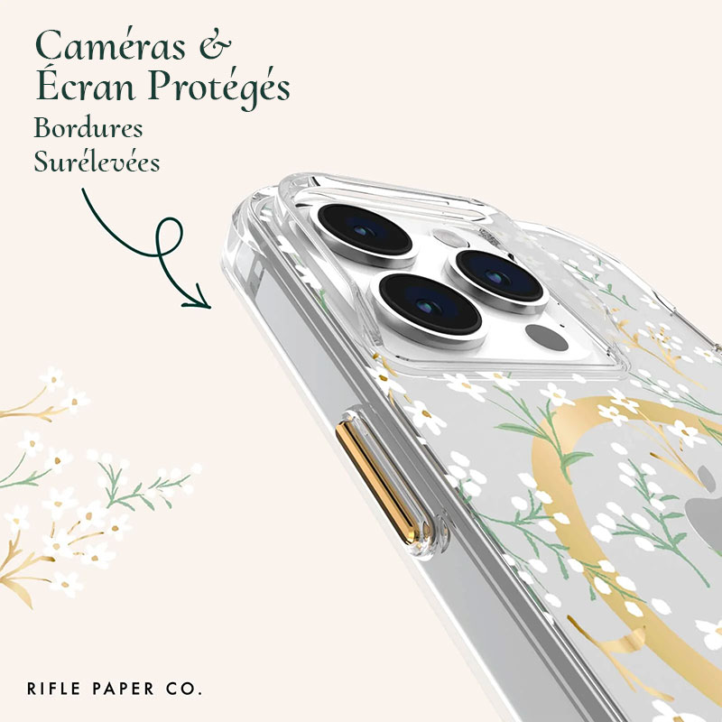 Coque MagSafe CASE MATE X Rifle Paper Co Petites Fleurs pour iPhone 15 Pro