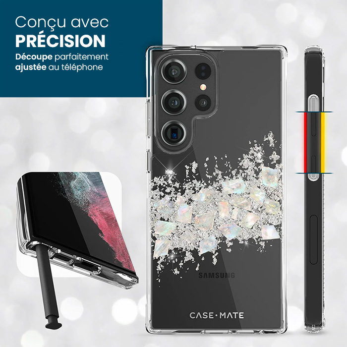 Coque Paillettes CASE MATE Touch of Pearl pour Galaxy S23 Ultra 5G