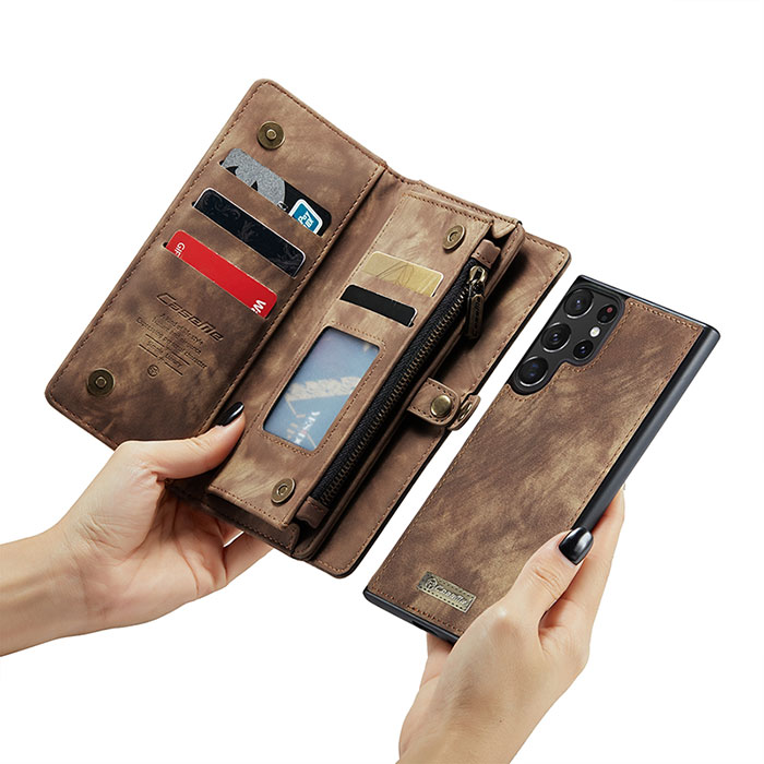Étui Portefeuille CaseMe avec Coque Détachable pour Samsung Galaxy S24 Ultra