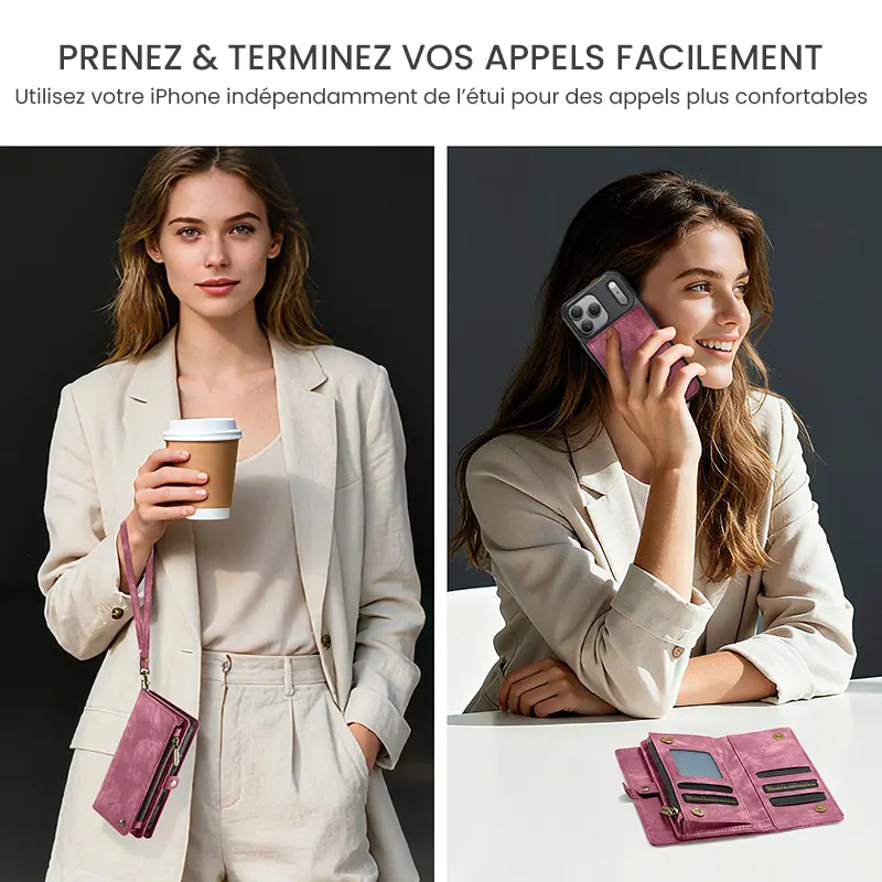 Étui CaseMe Rouge avec Coque Détachable pour iPhone 17 Pro Max - Prise en main confortable