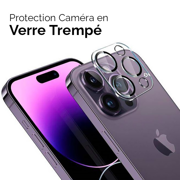 Protection Caméra en Verre Trempé CRONG Lens Shield pour iPhone 14 Pro